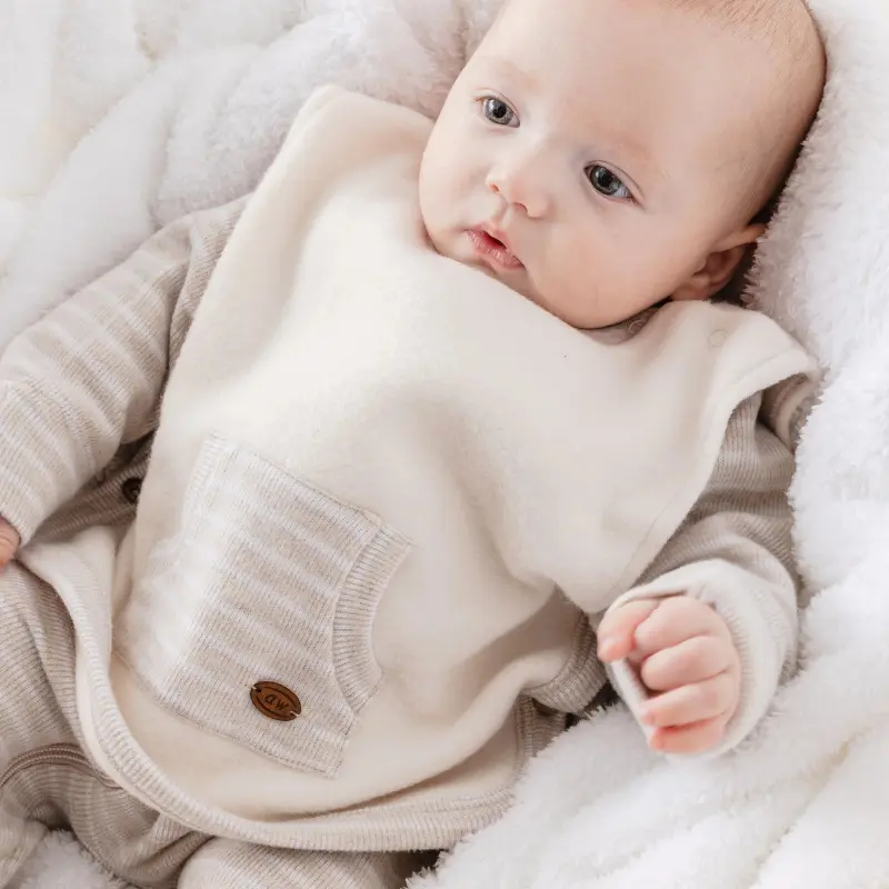 Andy Wawa Gilet Doux Écru ac25161