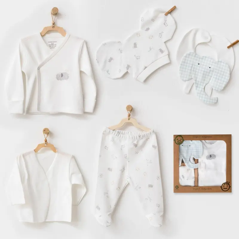 Andywawa Coffret de Sortie d’Hôpital 5 pièces Elephant