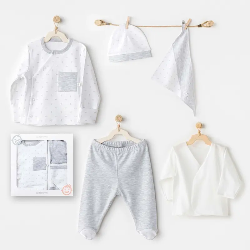 xx Andywawa Coffret de sortie d'hôpital 5 pièces Gris