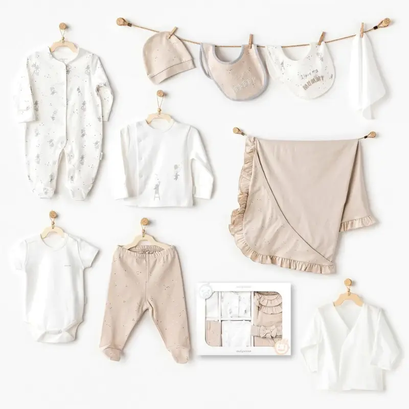 xx Andywawa Coffret naissance Bébé Garçon Accouchement à l'hôpital Beige