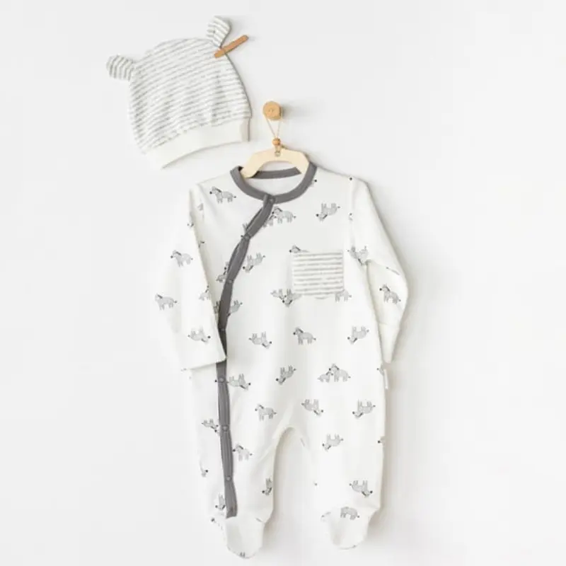 xx Andywawa Ensemble barboteuse zèbre pour nouveau-né