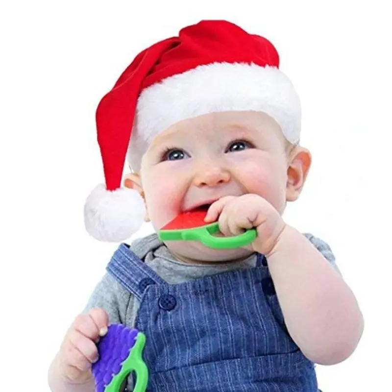 Anneau de dentition en silicone en forme de fruit pour bébés de 0 à 12 mois