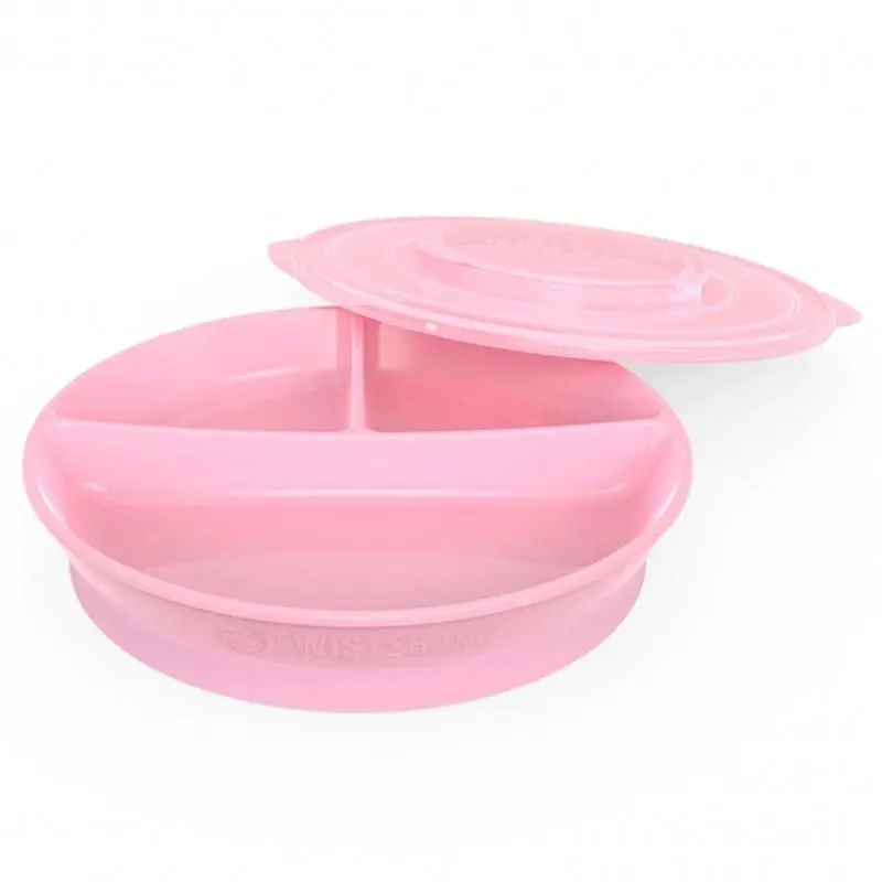 xx Assiette divisée TWISTSHAKE 6m+ Rose pastel