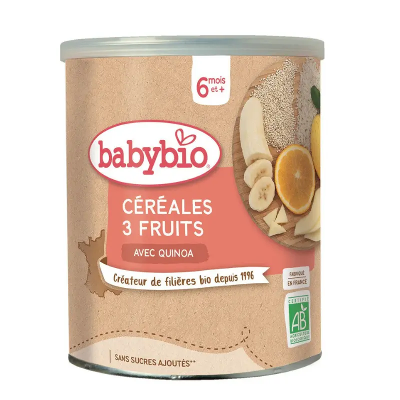 xx Babybio Céréales 3 Fruits avec Quinoa 220g