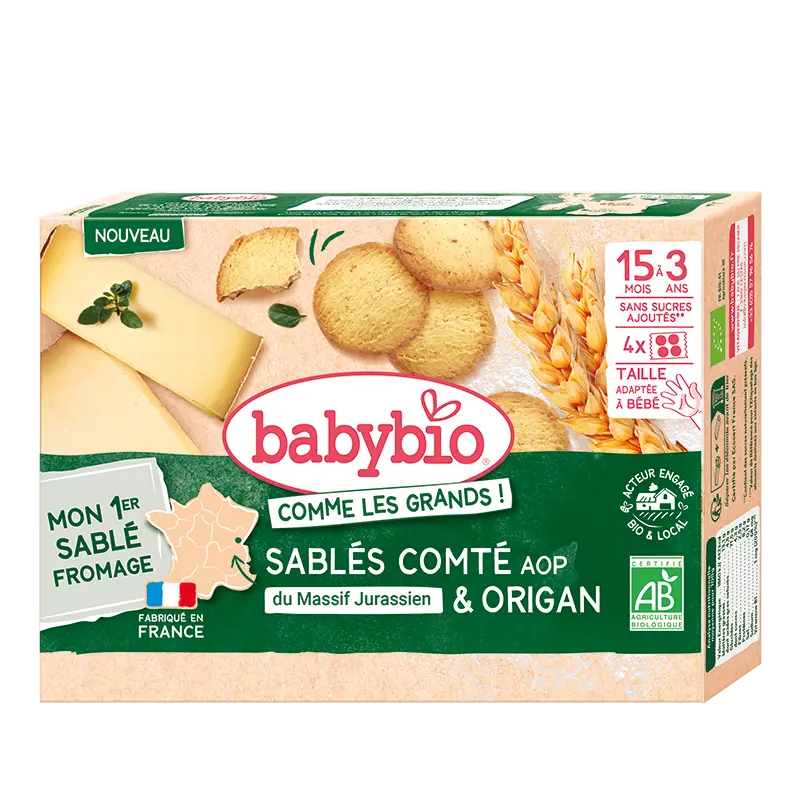 xx Babybio Sablés Comté AOP - Origan Bio 15 Mois
