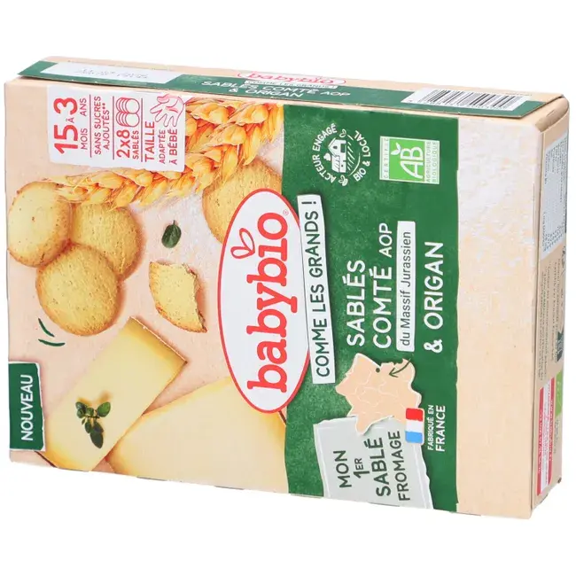 Babybio Sablés Comté AOP - Origan Bio 15 Mois
