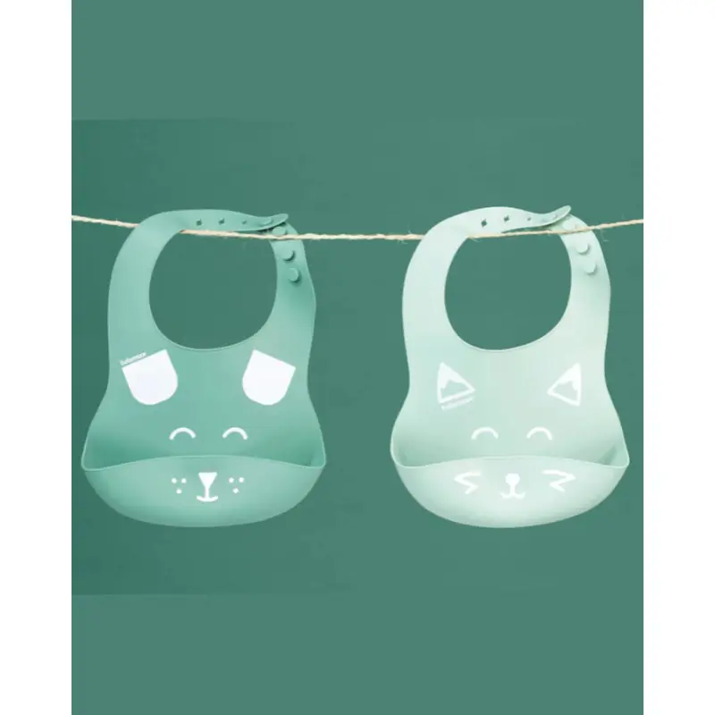 Babymoov Bavoirs Silicone Vert BIBISY x 2