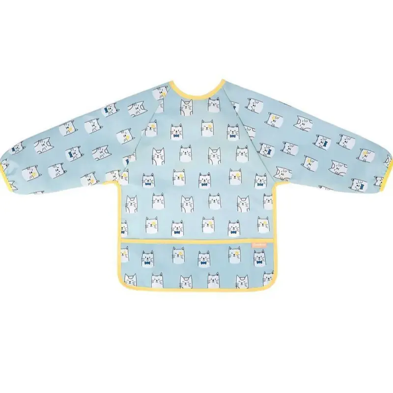 xx Badabulle Bavoir manches longues animaux - Bleu