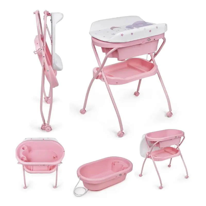 Baignoire Table à langer Bubble 2-en-1 Rose – Ms innovaciones