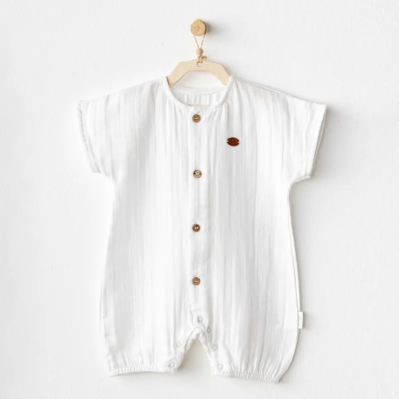 xx Barboteuse en mousseline blanche - Andywawa