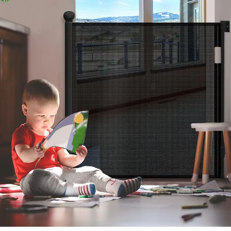Barrière de Sécurité Rétractable pour Bébé 0-140 cm