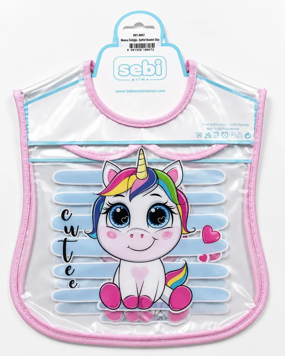 Bavoir Plastifié Licorne – Sebi Prima