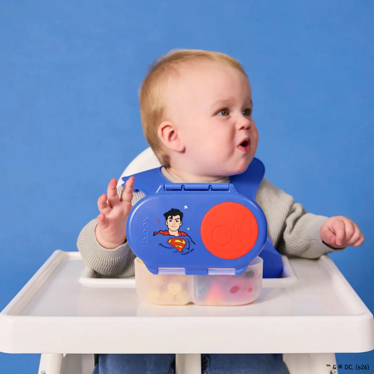 B.box Snackbox Superman – Boîte à Goûter Compartimentée pour Enfant