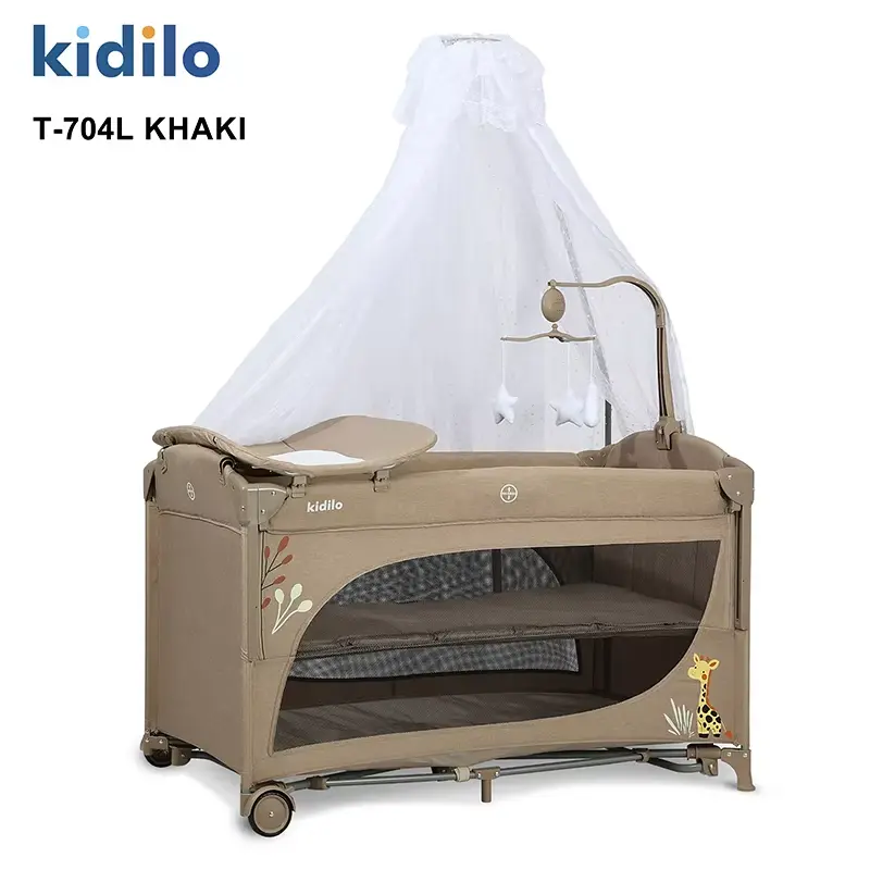 xx Berceau convertible 3 en 1 pour bébé T-704L Beige