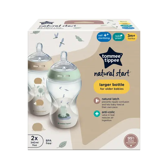 Biberon anti-coliques Tommee Tippee 340 ml, lot de 2