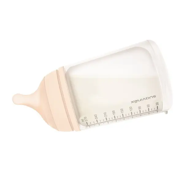 Biberon Débit Carême Zéro Zéro 180ml Blanc - SUAVINEX