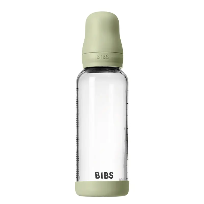 Biberon en Verre 240ml avec Tétine en Latex Débit Moyen - Sage