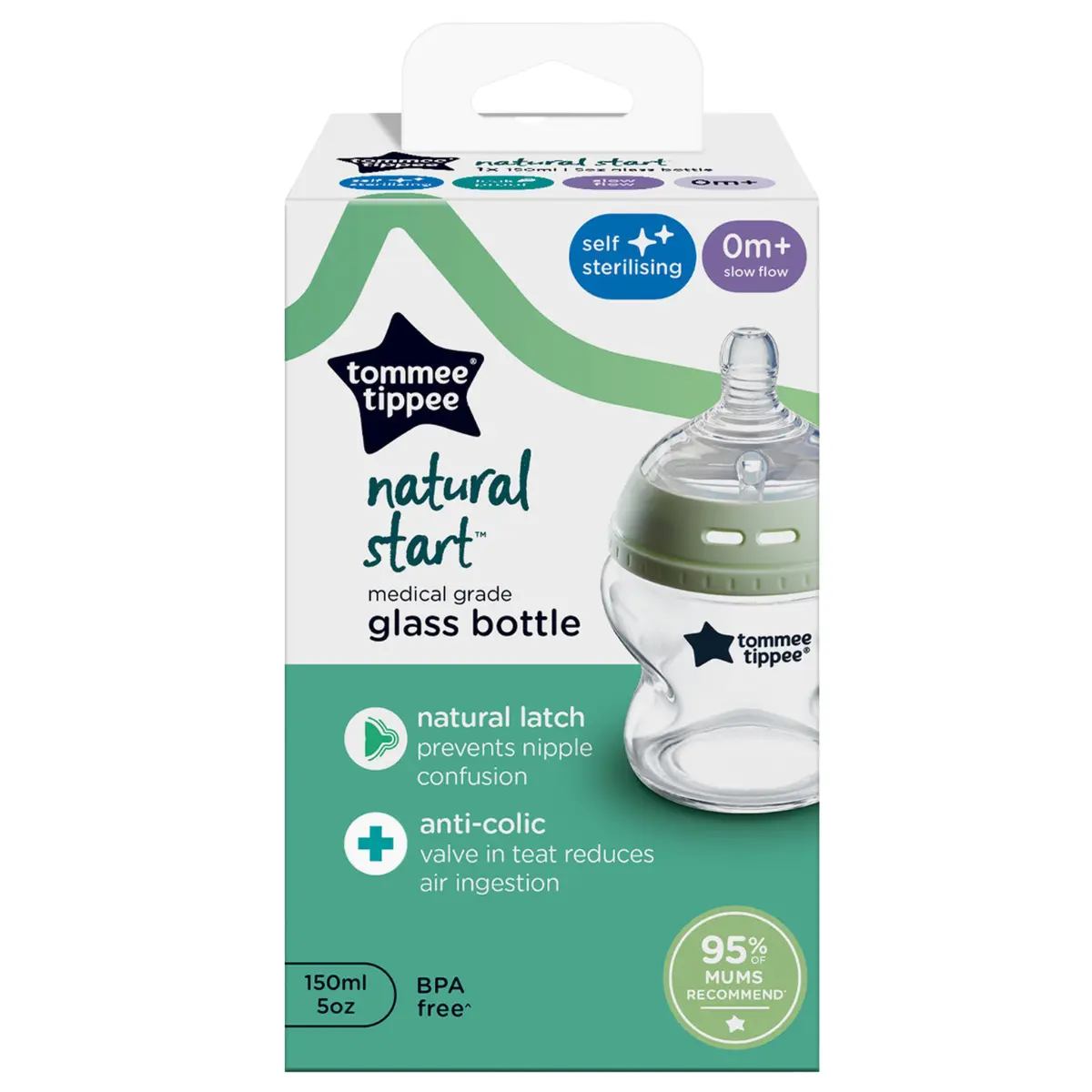 Biberon en verre Tommee Tippee - 150 ml