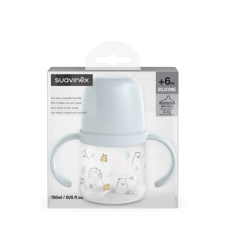 Biberon Suavinex First 150 ml +6m Ours Bleu