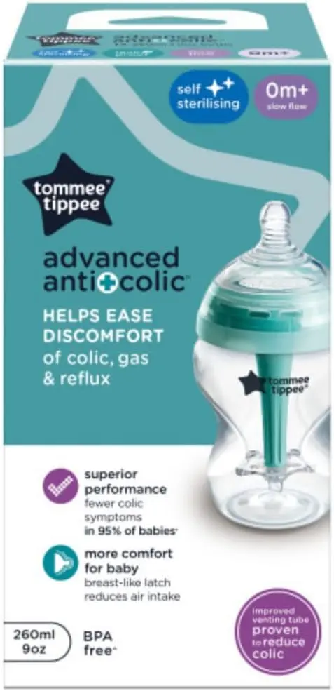 Biberon Tommee Tippee Natural Start 260 ml avec Tétine Débit Lent