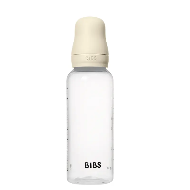 Biberons en Plastique sans BPA 270ml avec Tétine en Latex Débit moyen -Ivory - BIBS