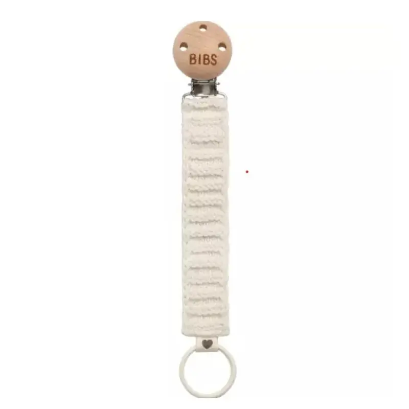 xx BIBS Attache-Sucette Tressée Baby Ivory
