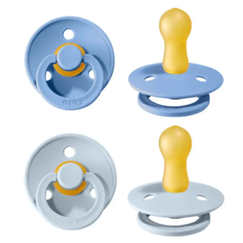 xx Bibs Lot de 2 Sucettes Bibs Rondes - Sky Blue/Baby Blue