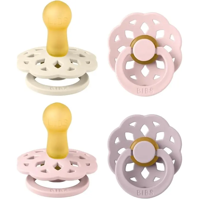 BIBS Lot de 2 Sucettes Bohème Nuit Rondes – Blush/Vanille - GLOW