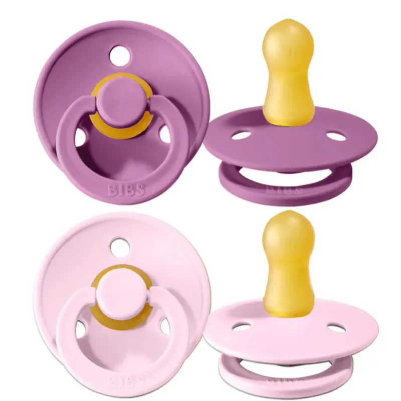 xx BIBS Lot de 2 Sucettes Rondes - Mauve/Rose