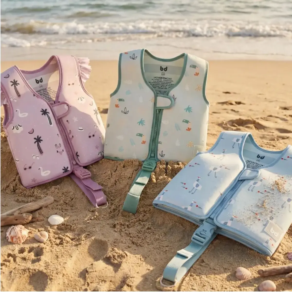 Bimbidreams Gilet de natation bébé anti-UV UPF 50+ 1-3 ans - Gavina Azul