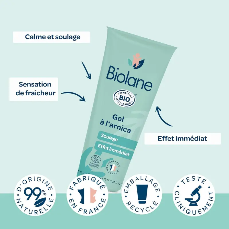 BIOLANE Gel à l’Arnica certifié Bio 20 ml Soulage et apaise