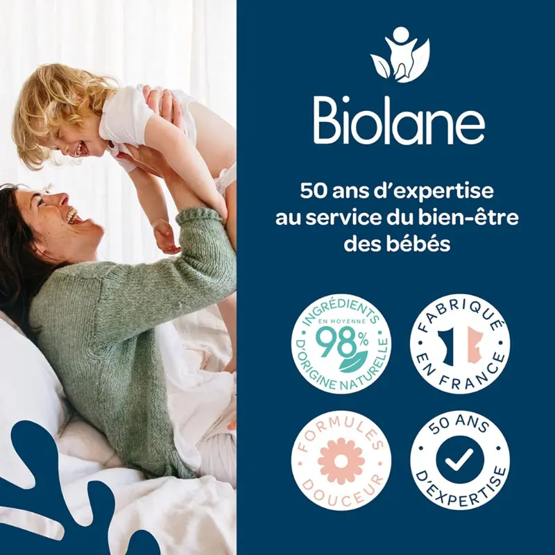 Biolane Gel Douche Bébé Corps et Cheveux 2 en 1 350ml Doux, Naturel et Peau Sensible