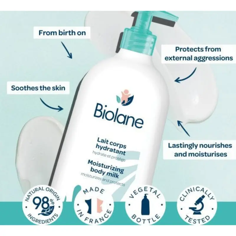 Biolane Lait Corporel Hydratant 750 ml  Soin Doux et Nourrissant pour la Peau de Bébé