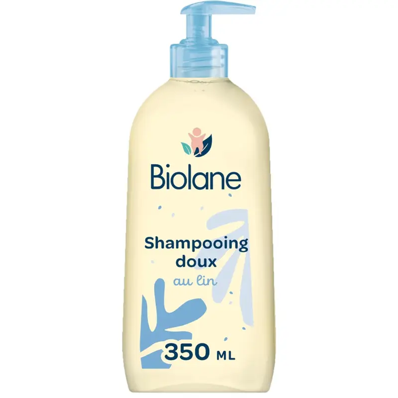 xx BIOLANE Shampoing Doux Bébé 350ml Nettoie et Démêle les Cheveux – 97% d’Origine Naturelle