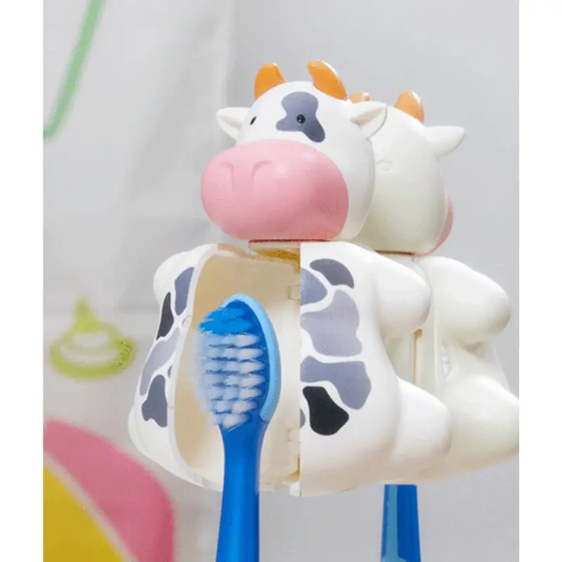 Brosse à dent Flipper avec couvercle - Vache