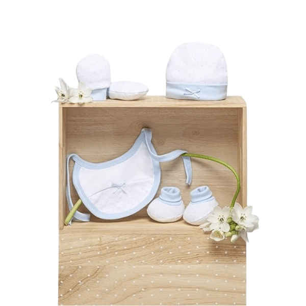 Coffret Cadeau 4 pièces 0-6 mois Bleu