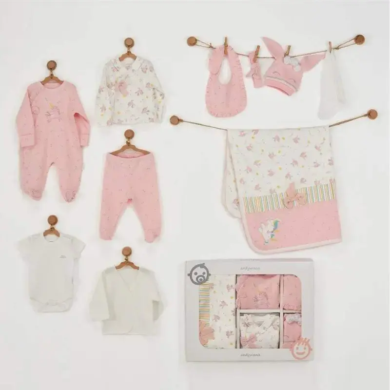 xx Coffret Naissance 100% Coton 10 Pièces 0-3 Mois - Andywawa Ac22711
