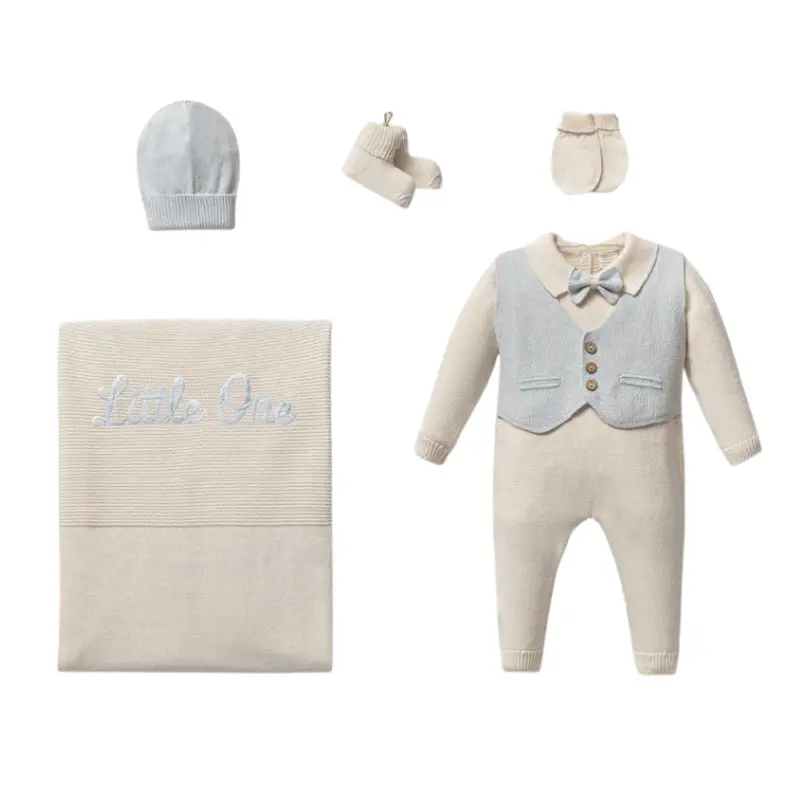 xx Coffret Naissance 5 Pièces Bleu Ciel – Tricot  Little One