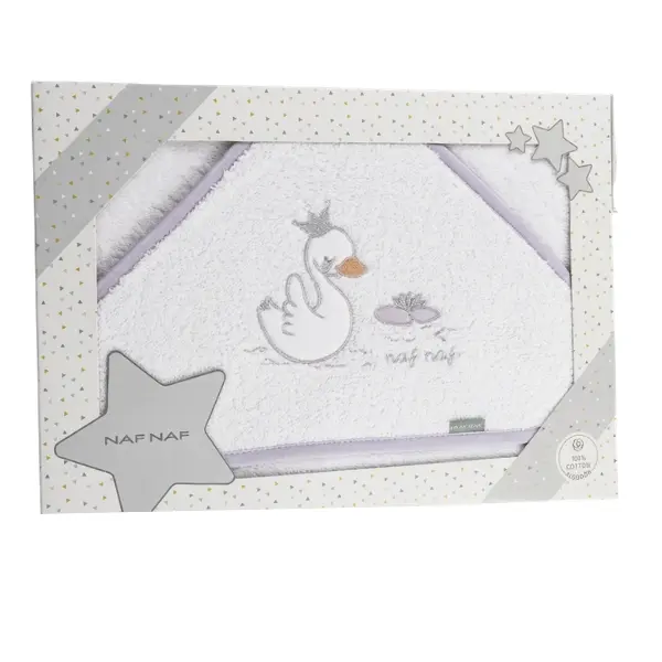 xx Coffret Sortie de Bain NAF NAF Princesse du Lac Gris - 100% Coton