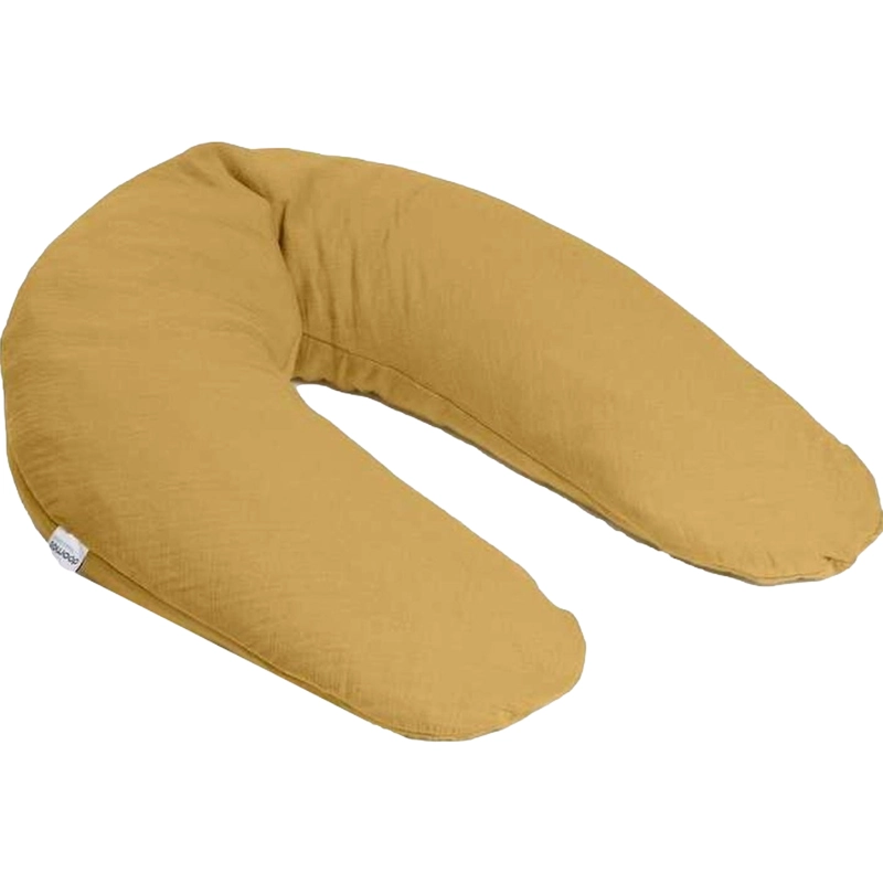 xx Coussin d’Allaitement et de Maternité Doomoo Basics Comfy Big 190 cm – Coton Bio Tetra Ocre