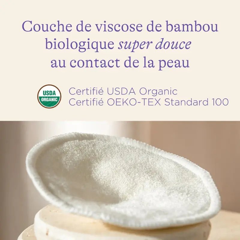 Coussinets d’allaitement lavables 4 pièces