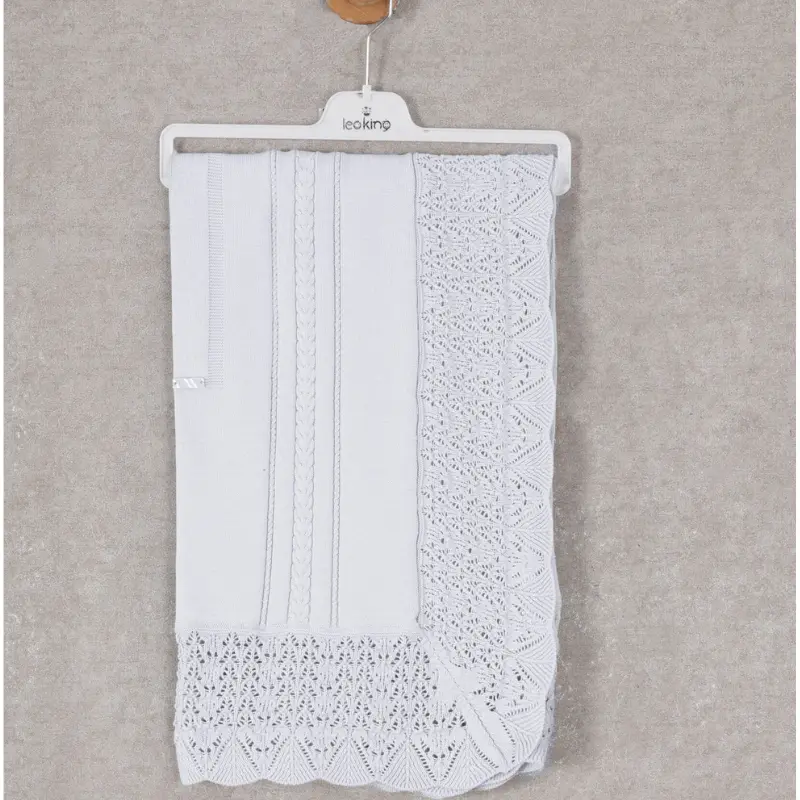 xx Couverture Bébé Garçon Leio King – Coton Gris