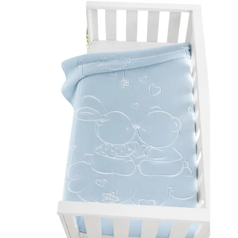 xx Couverture d'emmaillotage premium pour bébé 110x140  bleue