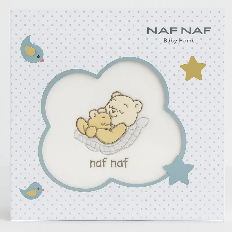 xx Couverture naissance Naf Naf ultra douce 80x110 cm - Blanc