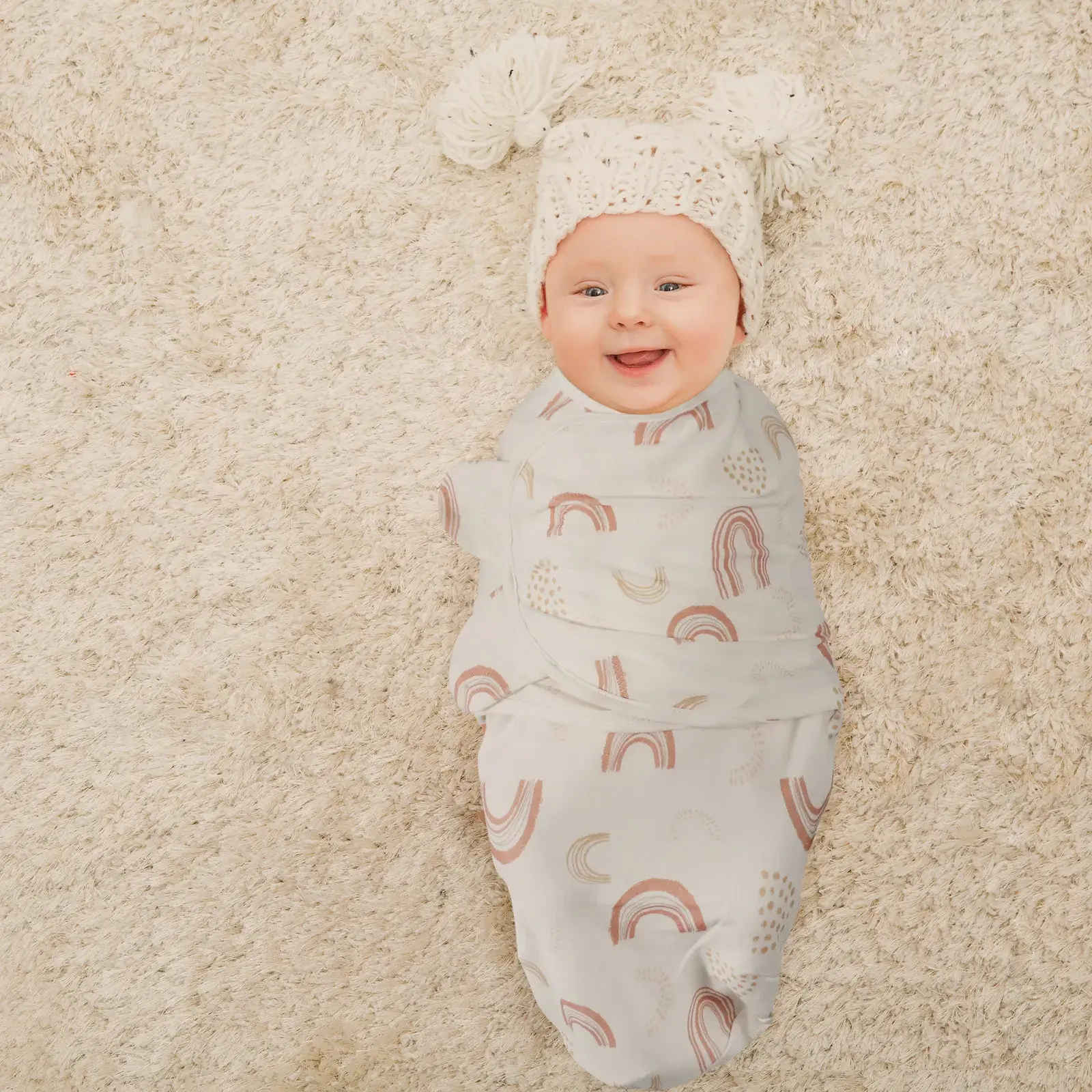 Couvertures d'emmaillotage pour bébé Line Rainbow