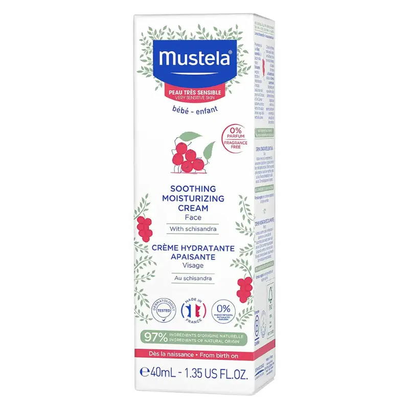 xx Crème apaisante visage Mustela – Peaux très sensibles (40 ml)