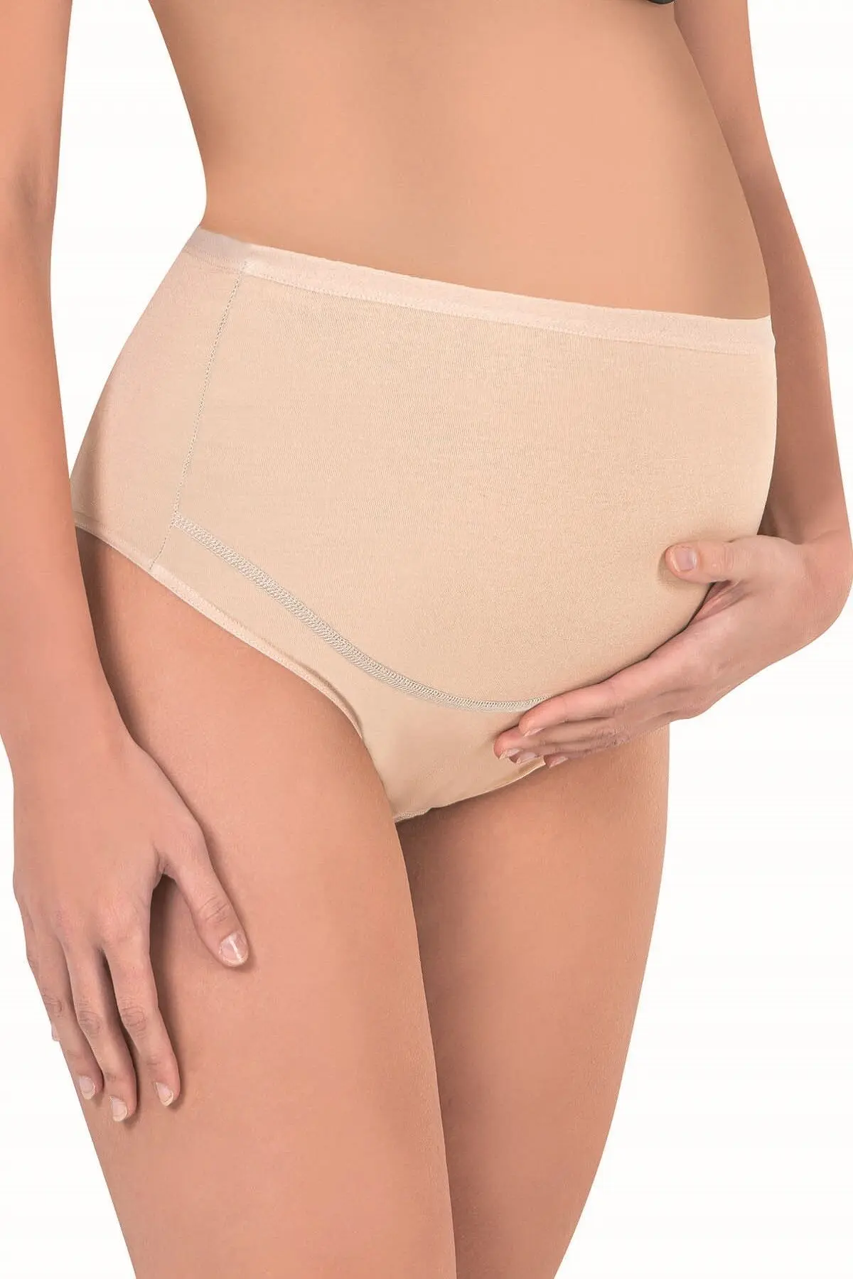 xx Culotte Bato taille haute en coton et lycra doux et flexible Özkan 23582 Beige
