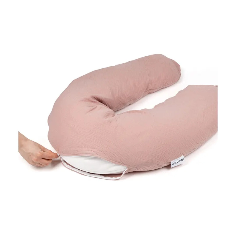 Doomoo Coussin de maternité Comfy Big en tissu tétra rose