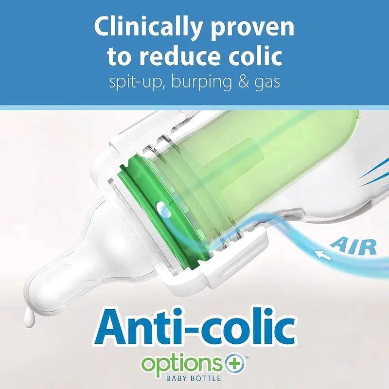 Biberon en verre étroite anti-colique de 120 ml