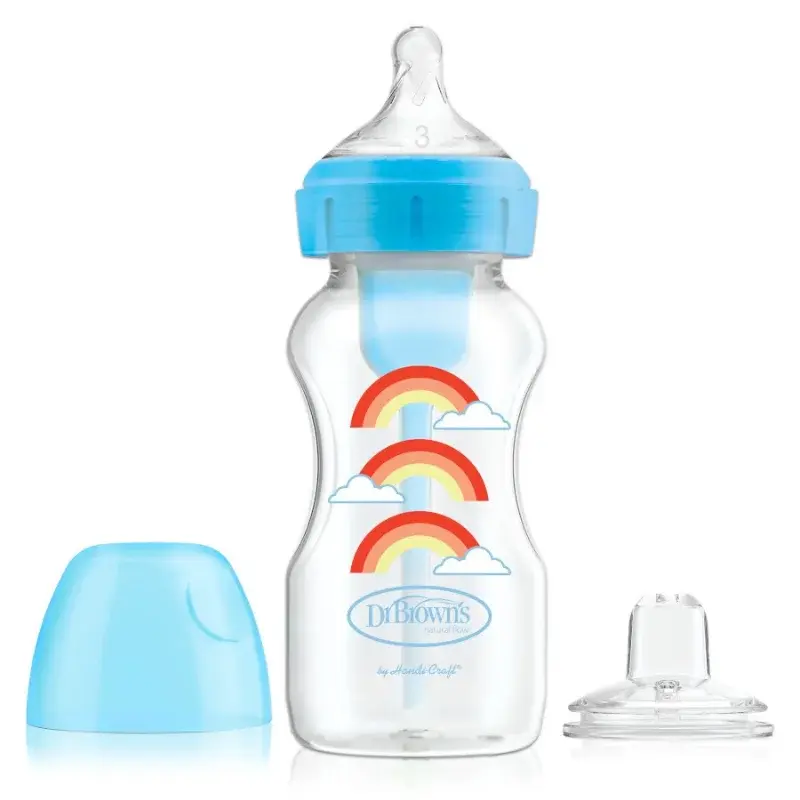 xx Dr. Brown’s Natural Flow Options+ biberon 270 ml – blue
